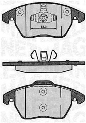 MAGNETI MARELLI stabdžių trinkelių rinkinys, diskinis stabdys 363916060178